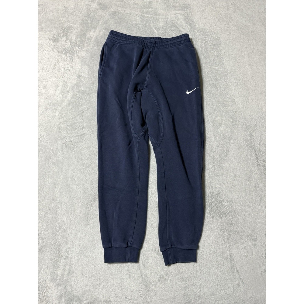Nike Sweatpants Mens Small Navy Blue Club Fleece Tapered Joggers Comfy 826431